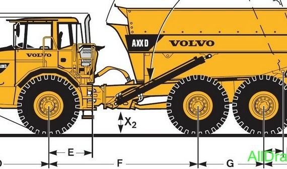 Volvo Dump Truck чертежи (рисунки) грузовика